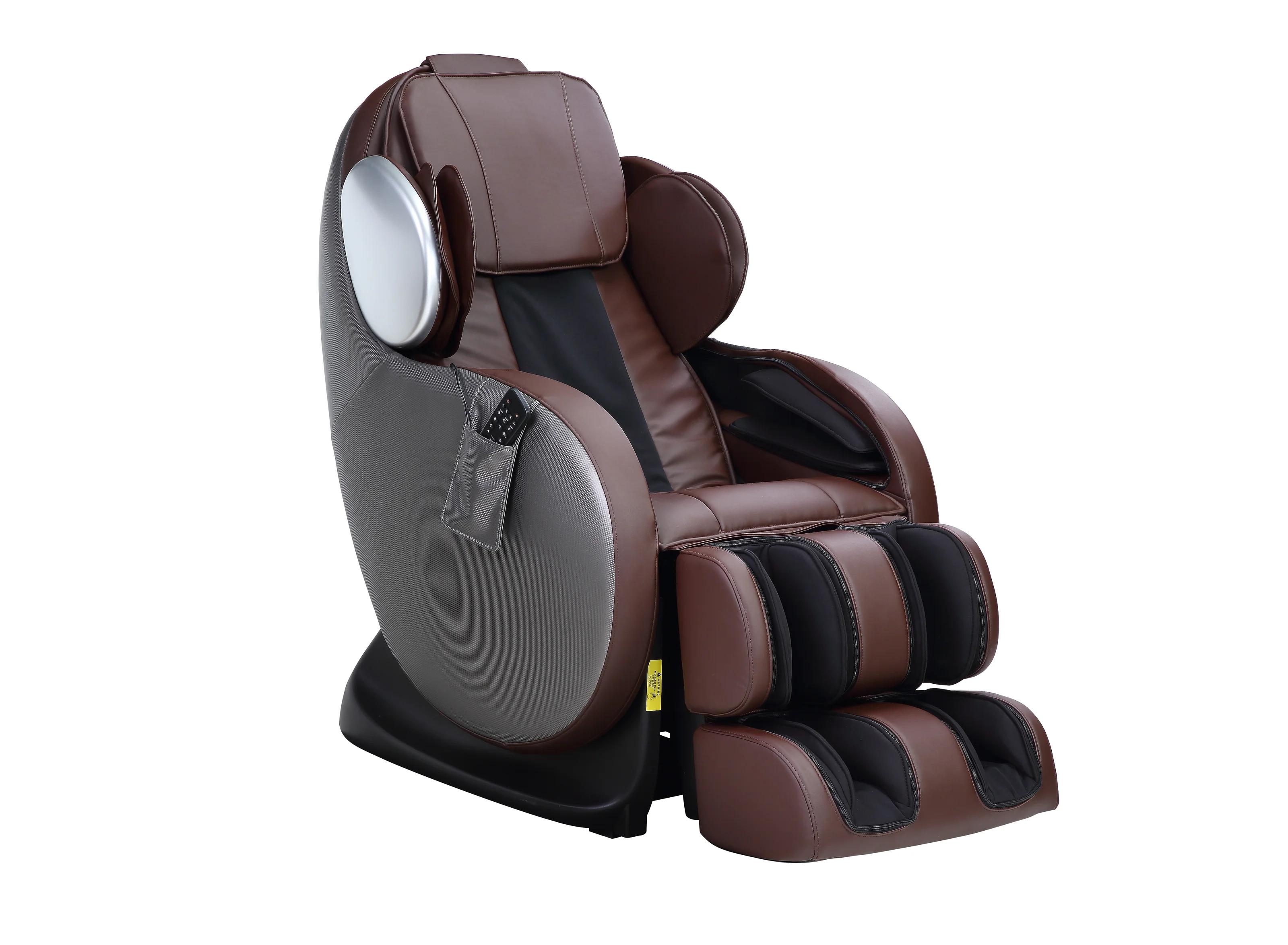Modern Massage Chair Pacari LV00569 in Chocolate Faux Leather