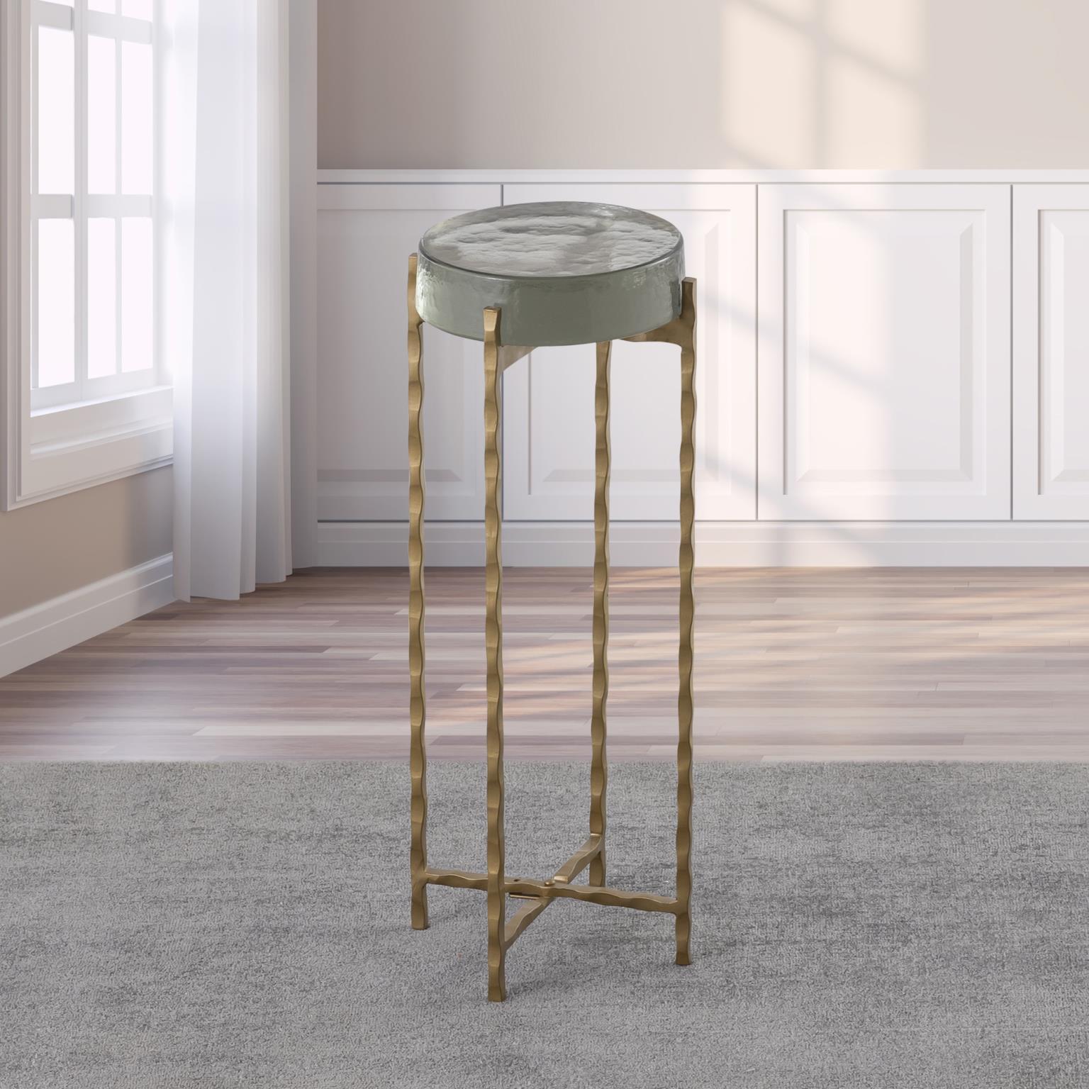 

    
Modern Clear Glass Drink Table Albany Living T703-9
