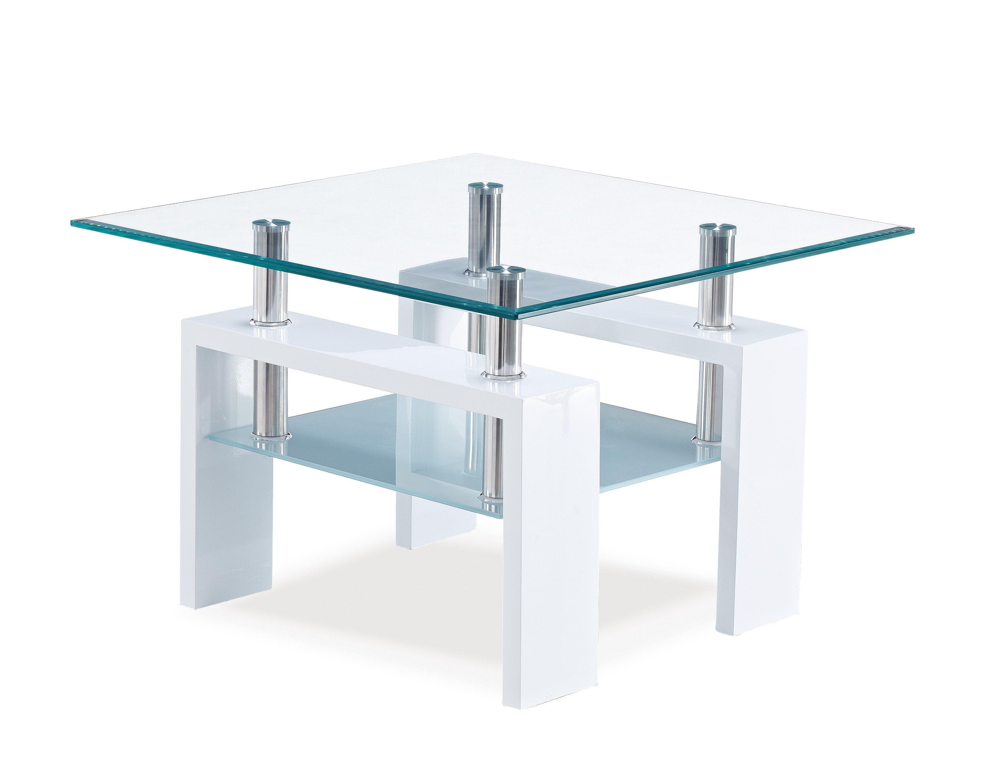 

    
Global United T648CT &amp; ET WHITE Coffee Table and End Table Set Clear/White T648CT-2PC
