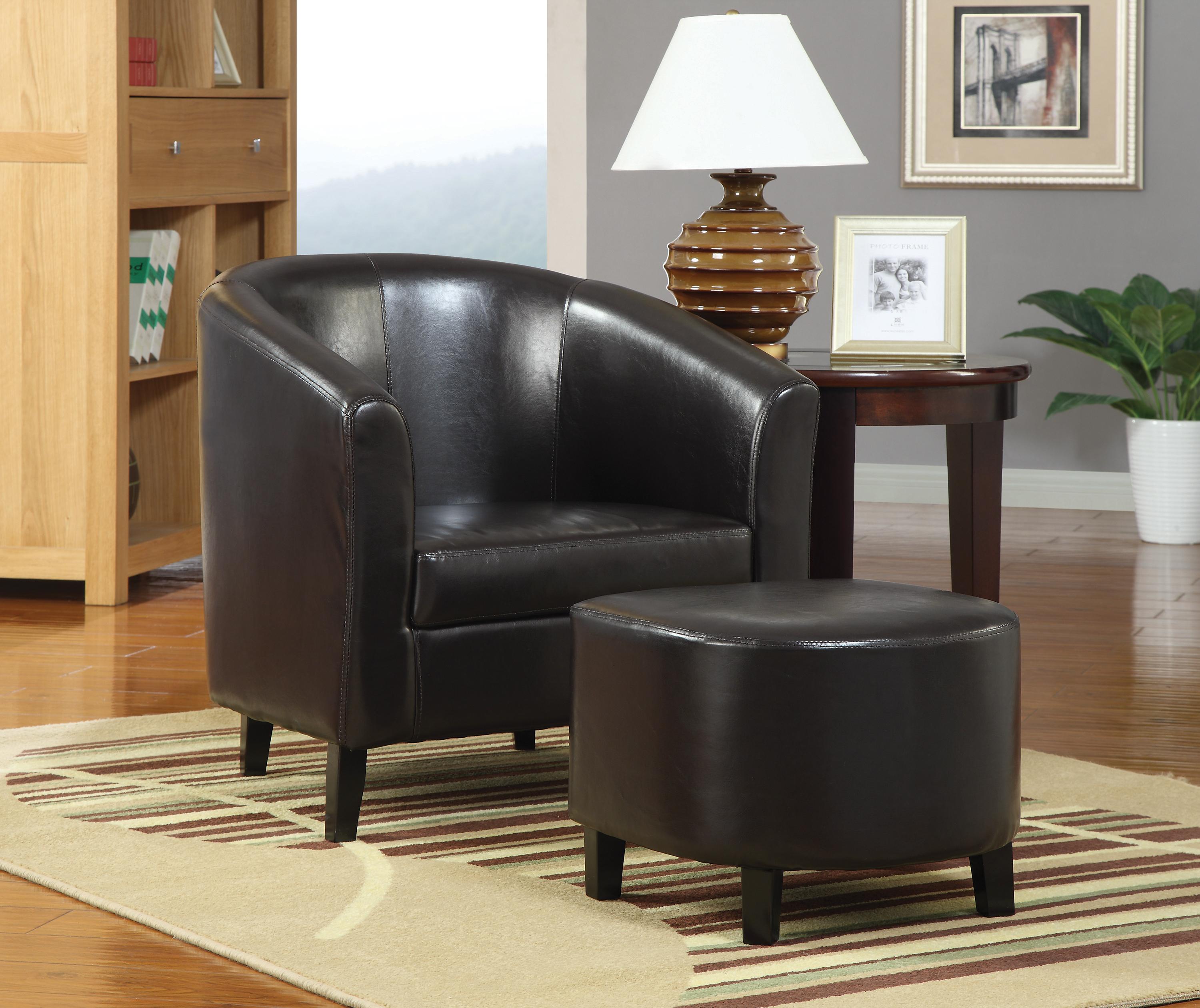 

    
Modern Dark Brown Leatherette Accent Chair Set 2pcs Coaster 900240
