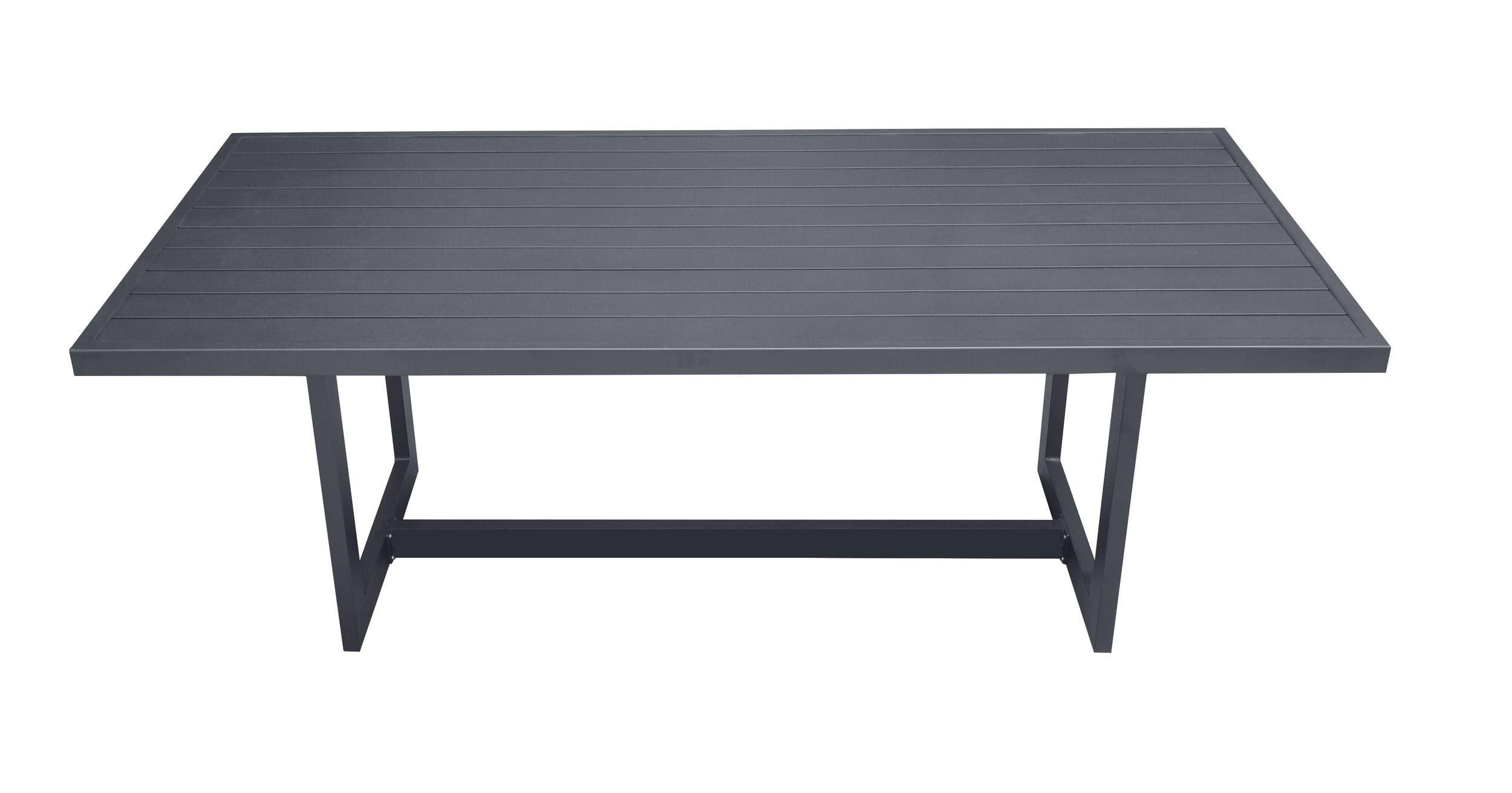 

    
Modern Dark Charcoal Aluminium Outdoor Dining Table VIG Furniture Renava Wake VGGEMONTALK-CH-GRY-2
