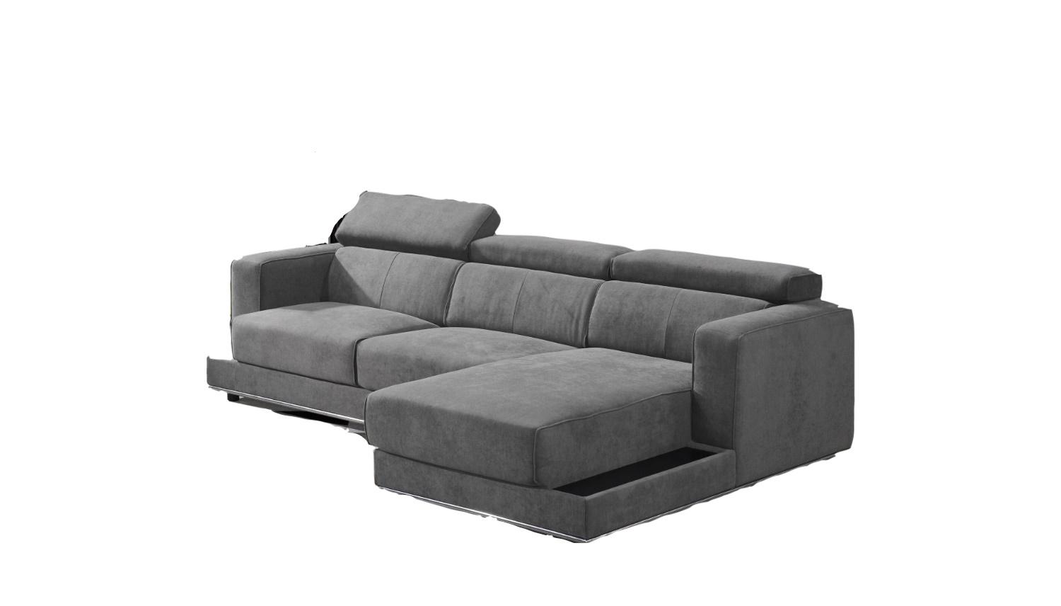 

    
Modern Dark Gray Fabric L-Shaped Sectional Sofa by Acme Alwin 53720-2pcs
