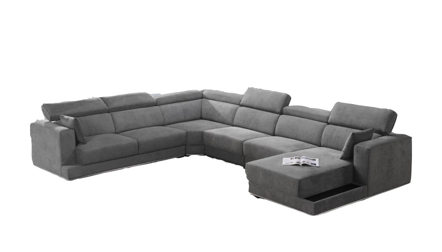 

    
Modern Dark Gray Fabric U-Shaped Sectional Sofa by Acme Alwin 53720-4pcs
