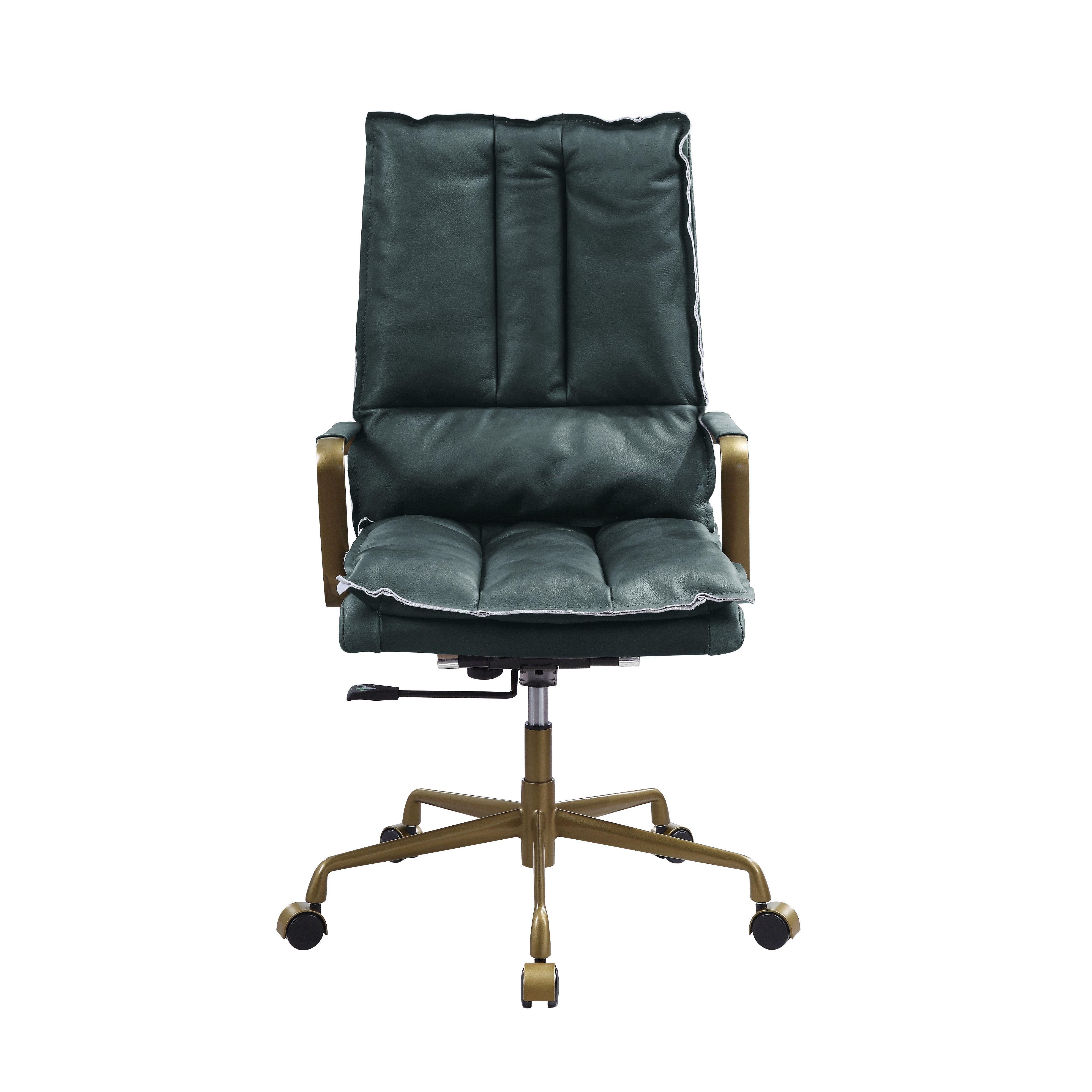 

                    
Buy Modern Dark Green Leather Office Chair by Acme Tinzud 93166
