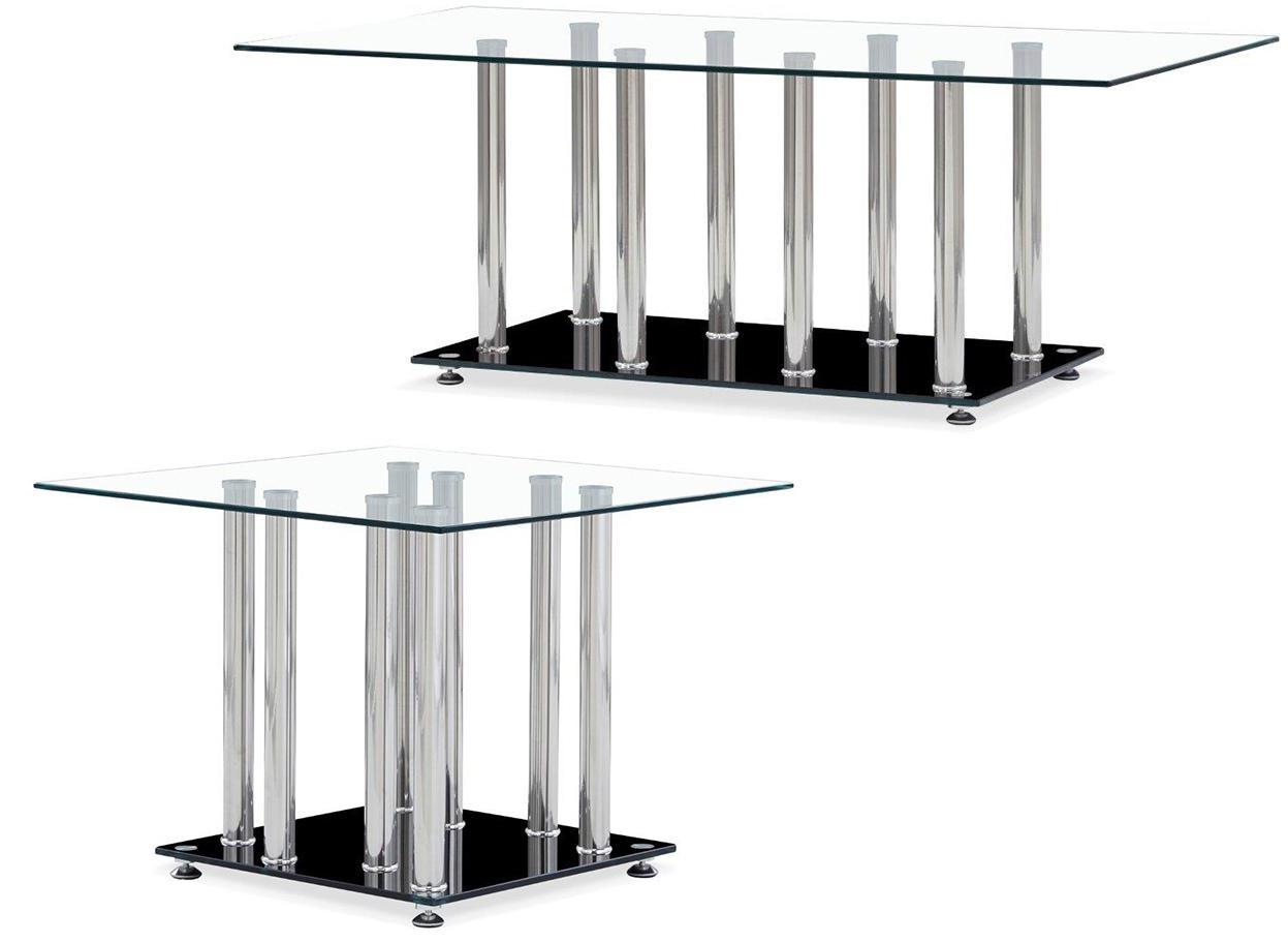 

    
Modern Glass Top Coffee & Cocktail Tables 2Pcs T368CT & T368ET Global United
