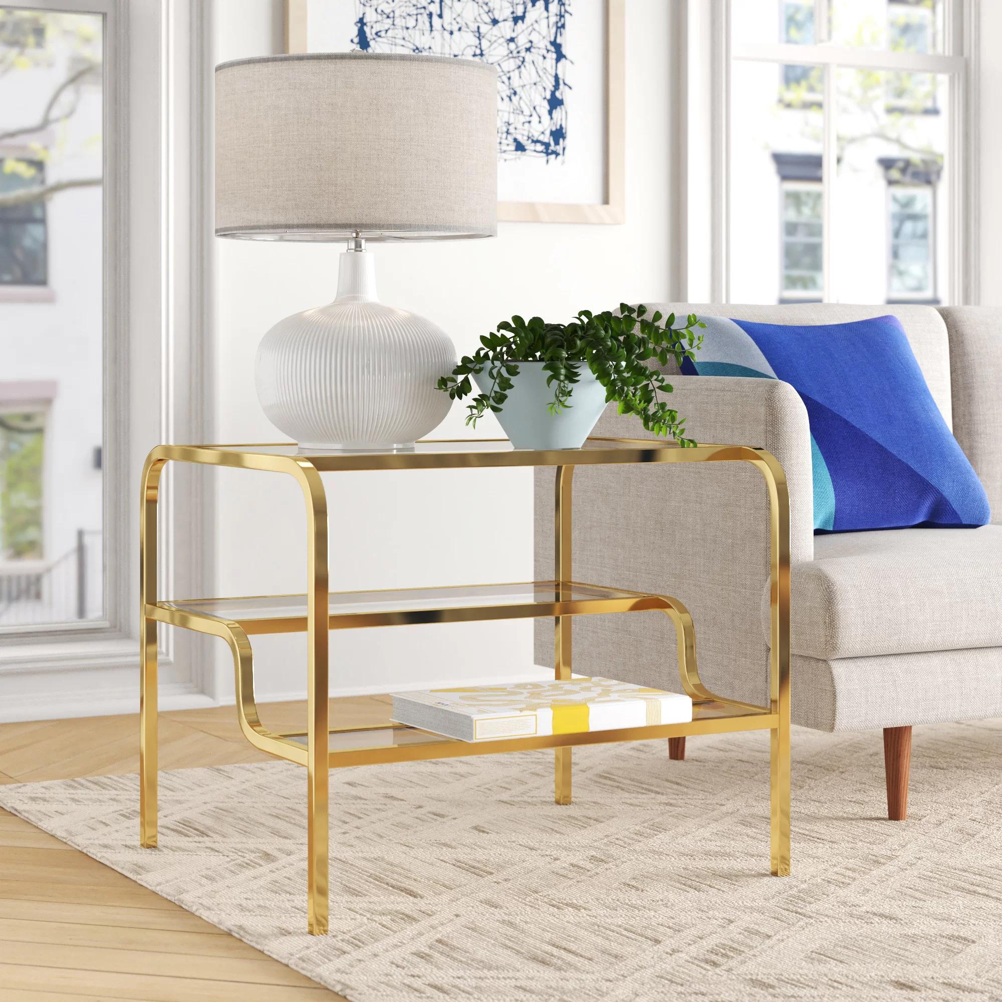 

    
81092 Modern Gold & Mirror End Table by Acme Astrid 81092
