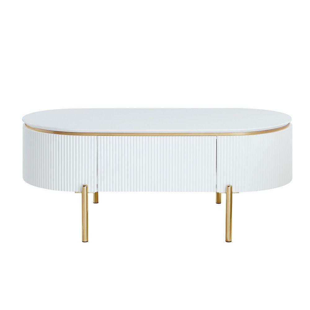 

    
Acme Furniture Daveigh Coffee Table LV02464 Coffee Table White/Gold LV02464
