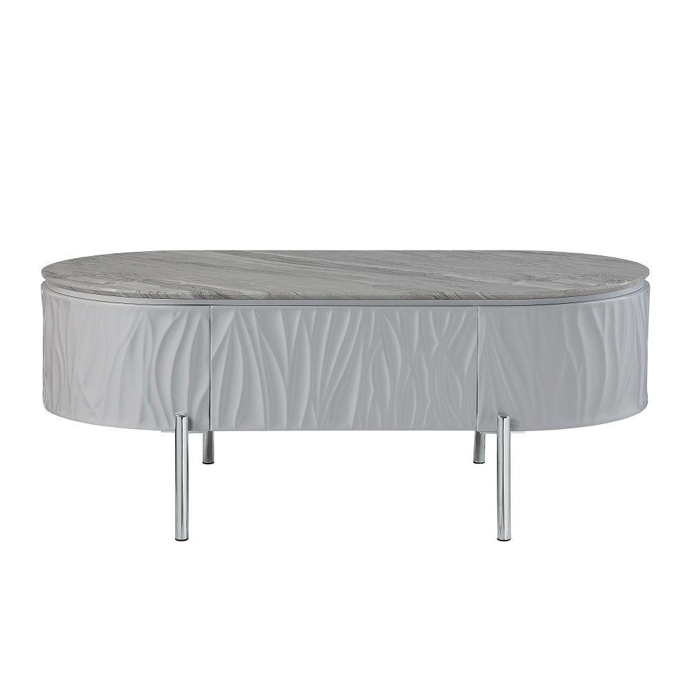 

    
Acme Furniture Yukino Coffee Table LV02411-CT Coffee Table Chrome/Gray LV02411-CT
