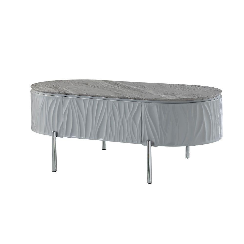 

                    
Acme Furniture Yukino Coffee Table LV02411-CT Coffee Table Chrome/Gray  Purchase 
