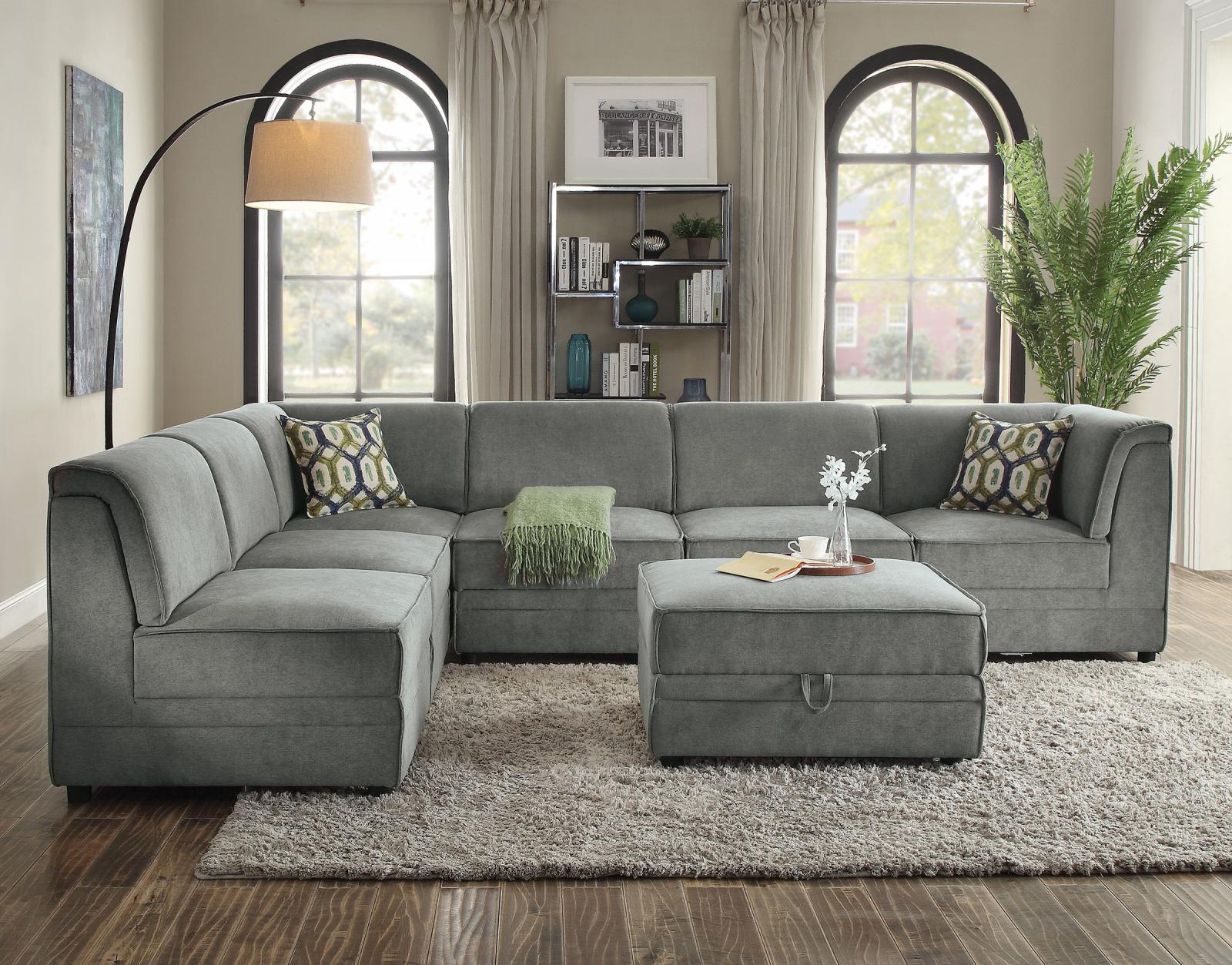 

    
Acme Furniture Bois II Modular Sectional Gray 53780-8pcs
