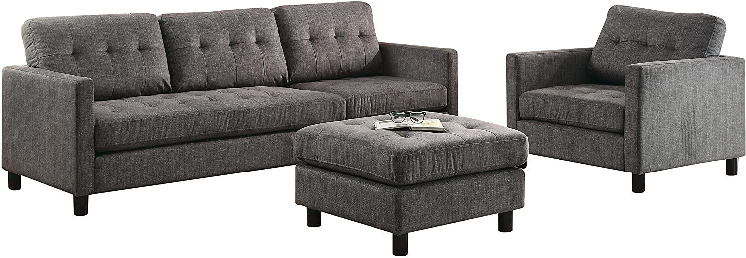 

                    
Acme Furniture Ceasar Sectional Sofa Set Gray Fabric Purchase 
