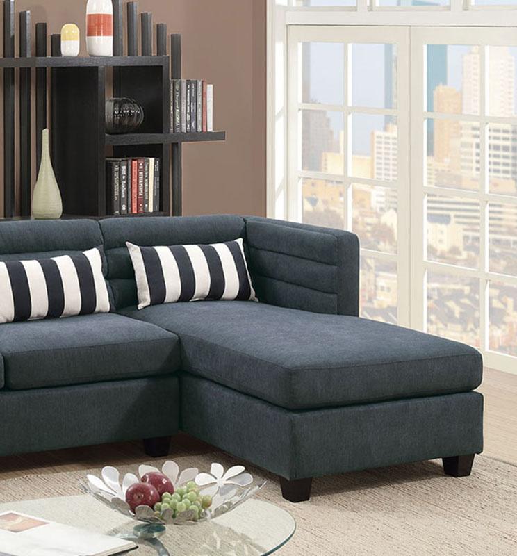 

    
Poundex Furniture F6994 2-Pcs Sectional Sofa Gray F6994
