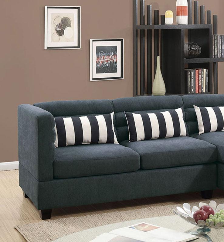 

    
Gray Fabric 2-Pcs Sectional Sofa F6994 Poundex Modern Contemporary

