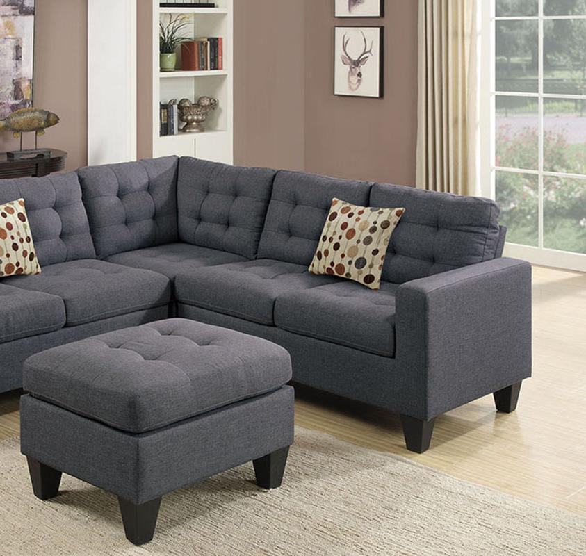 

    
Poundex Furniture F6935 4-Pcs Modular Sectional Gray F6935
