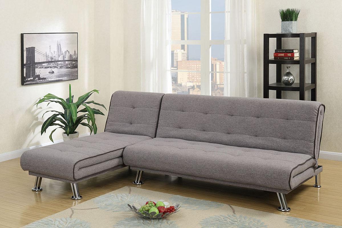 Modern Adjustable Sectional F7817 F7817 in Gray Fabric
