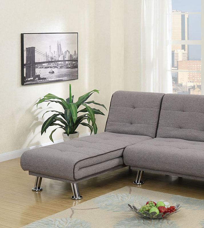 

    
Gray Fabric Adjustable Sectional F7817 Poundex Modern
