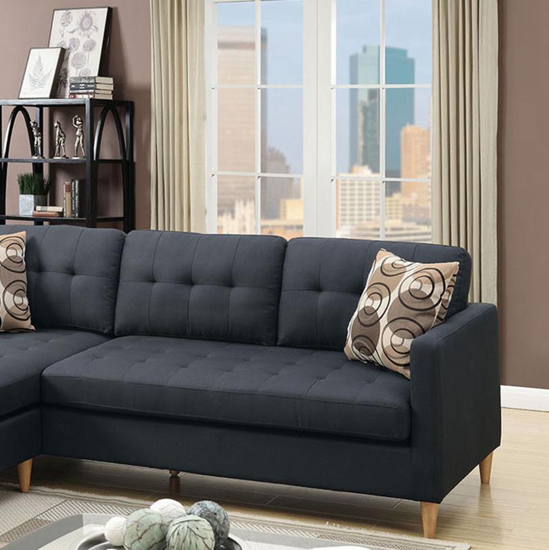 

    
Poundex Furniture F7084 Sectional Set Gray F7084
