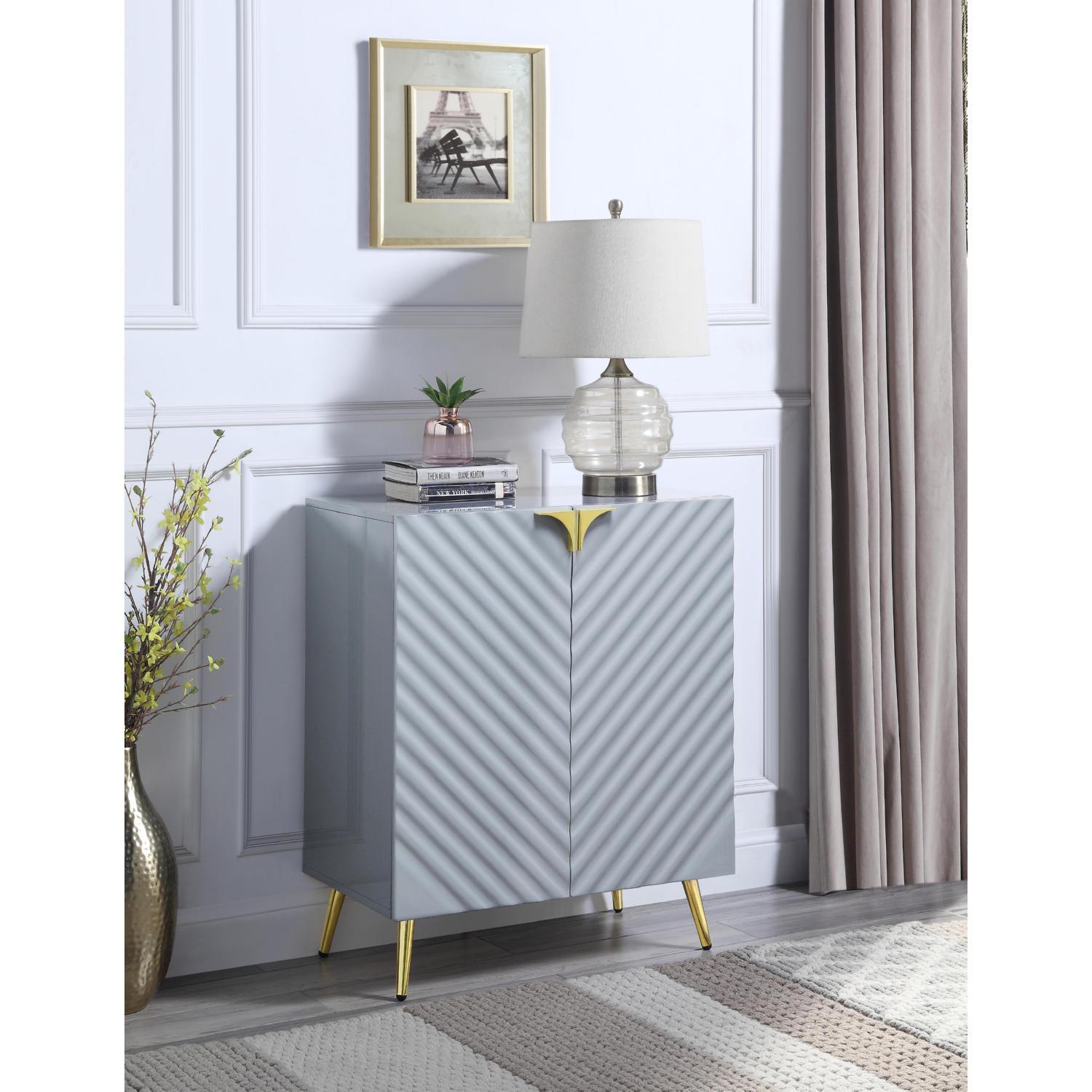 

    
Modern Gray High Gloss Console Cabinet by Acme Gaines AC01137
