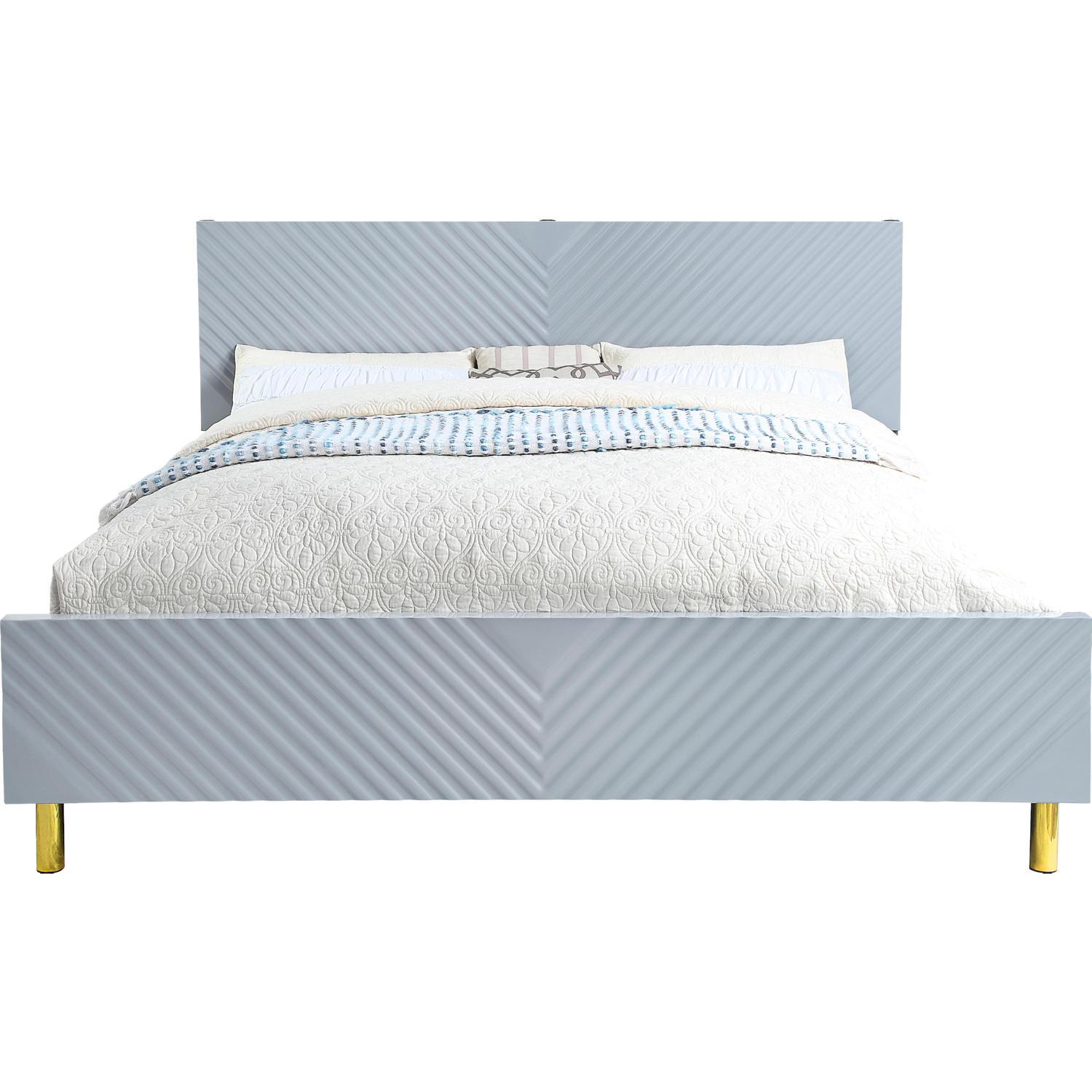 Modern, Casual Queen Bed Gaines BD01040Q in Gray 