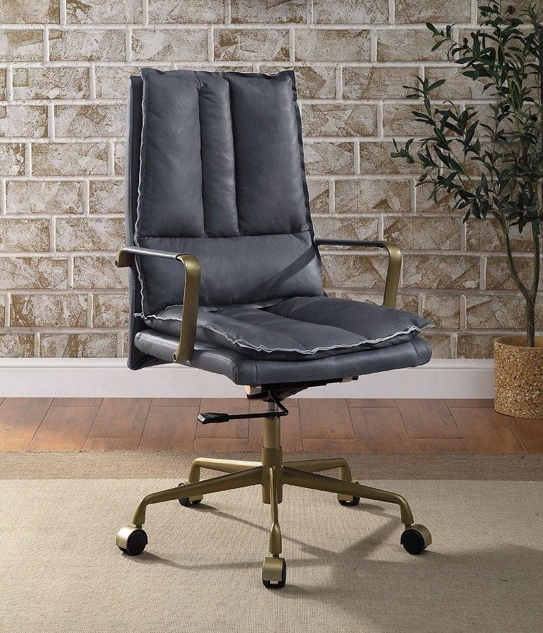 

    
93165 Modern Gray Leather Office Chair by Acme Tinzud 93165
