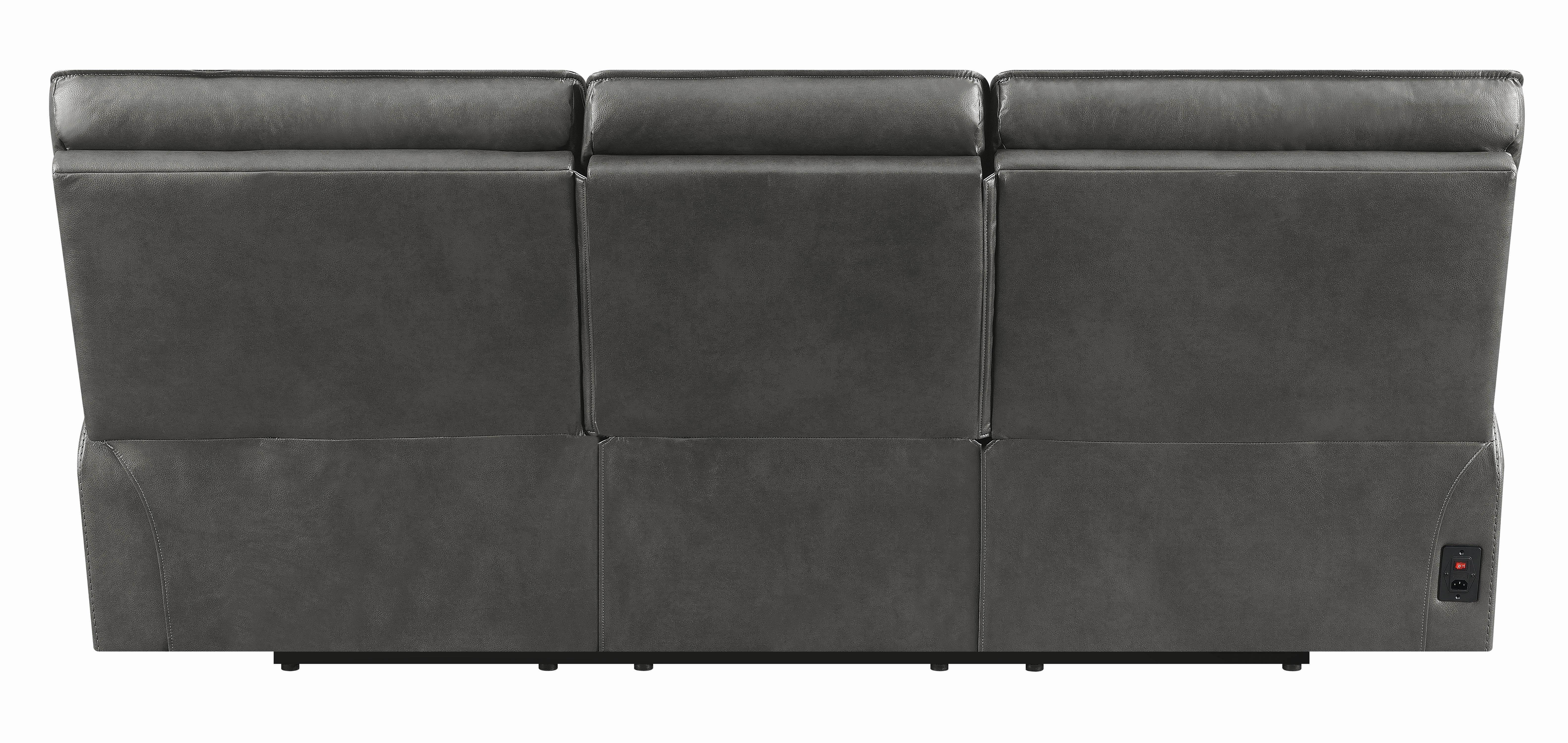 

    
 Order  Modern Gray Leather Upholstery Power sofa Stanford by Coaster
