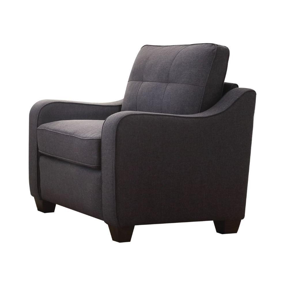 Modern Chair Cleavon II 53792 in Gray Linen