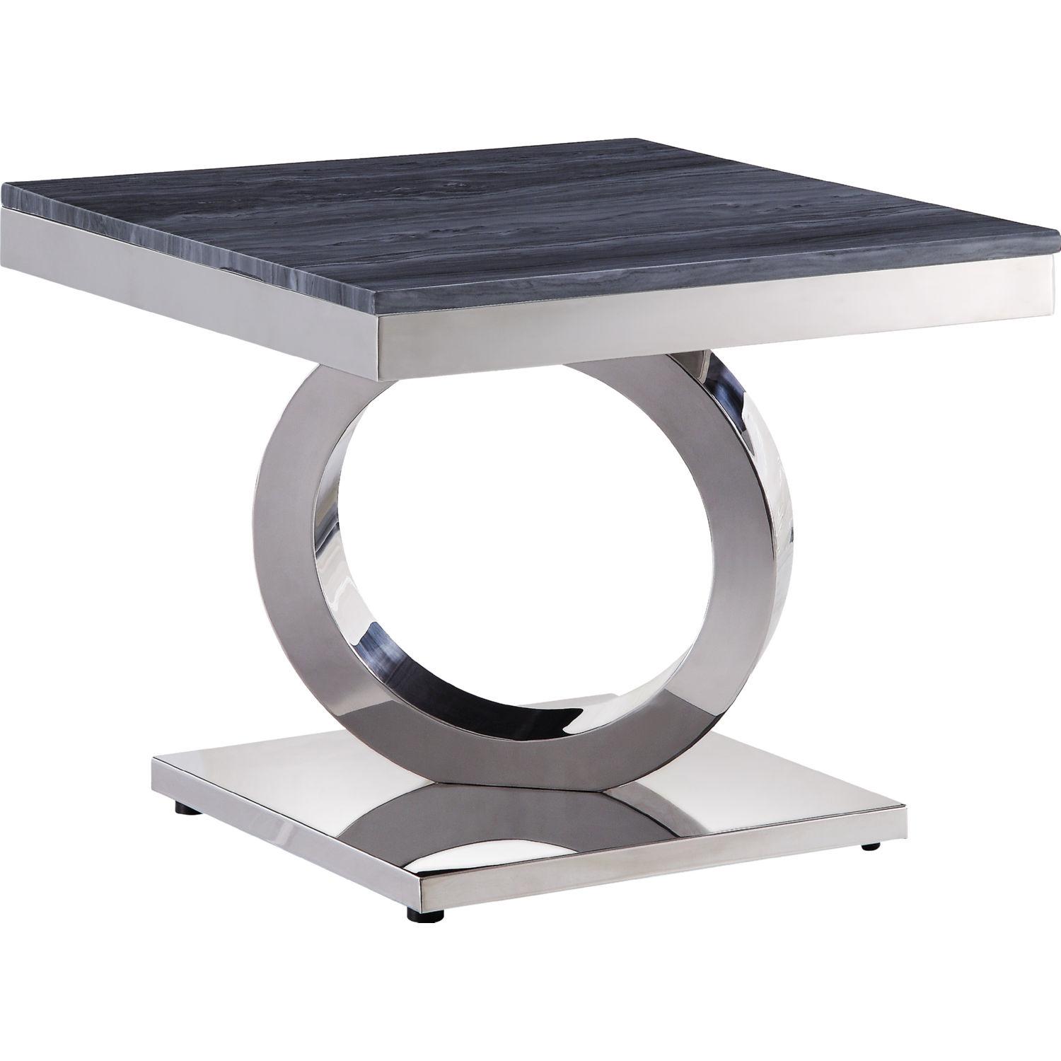 

    
Modern Gray & Mirrored End Table by Acme Zasir 87339
