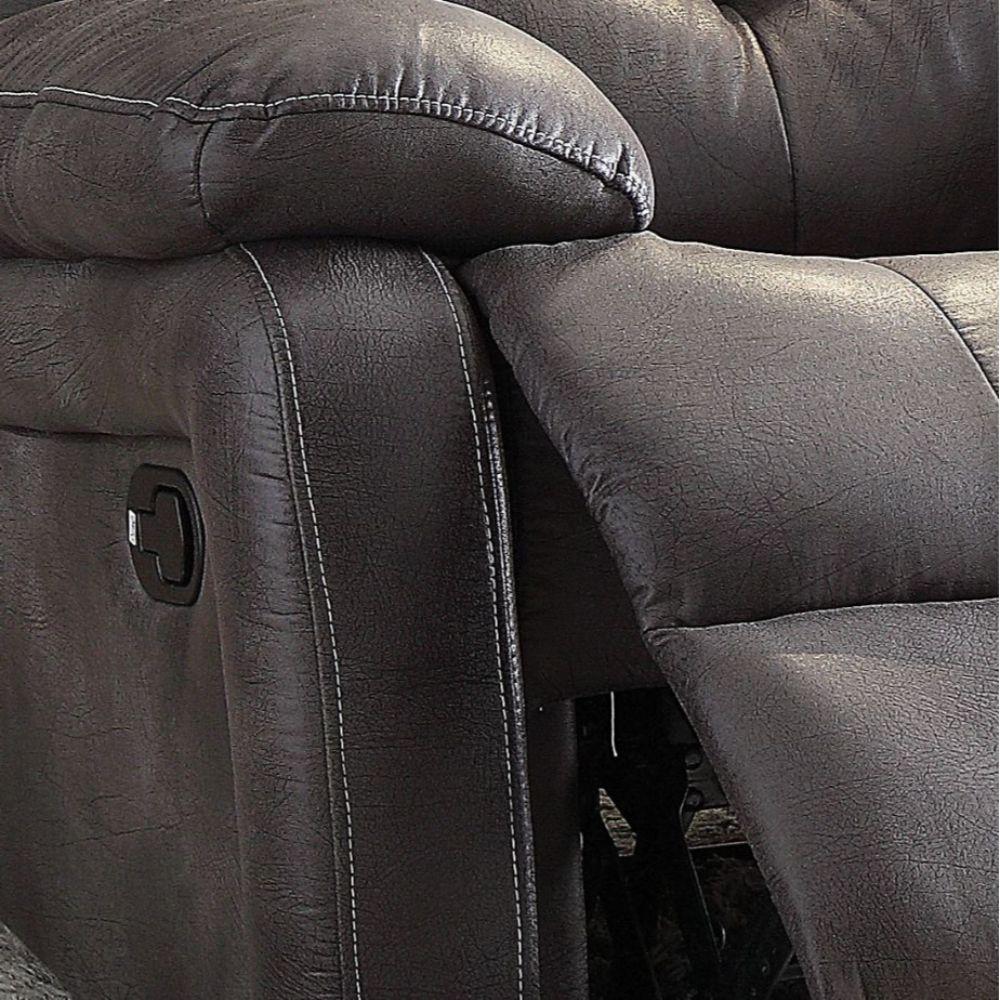 

    
Modern Gray Polished Microfiber Recliner by Acme Ashe 59466
