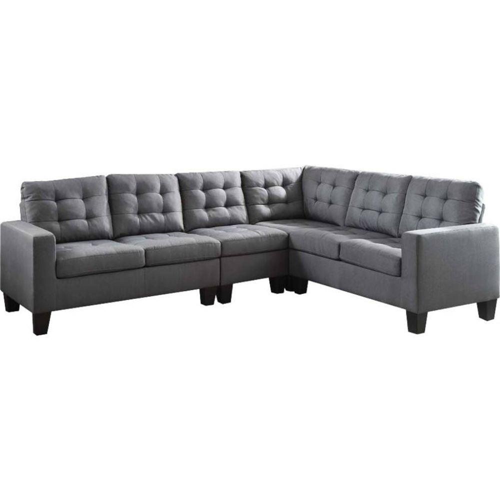 Modern Sectional Sofa Earsom 52760 in Gray 