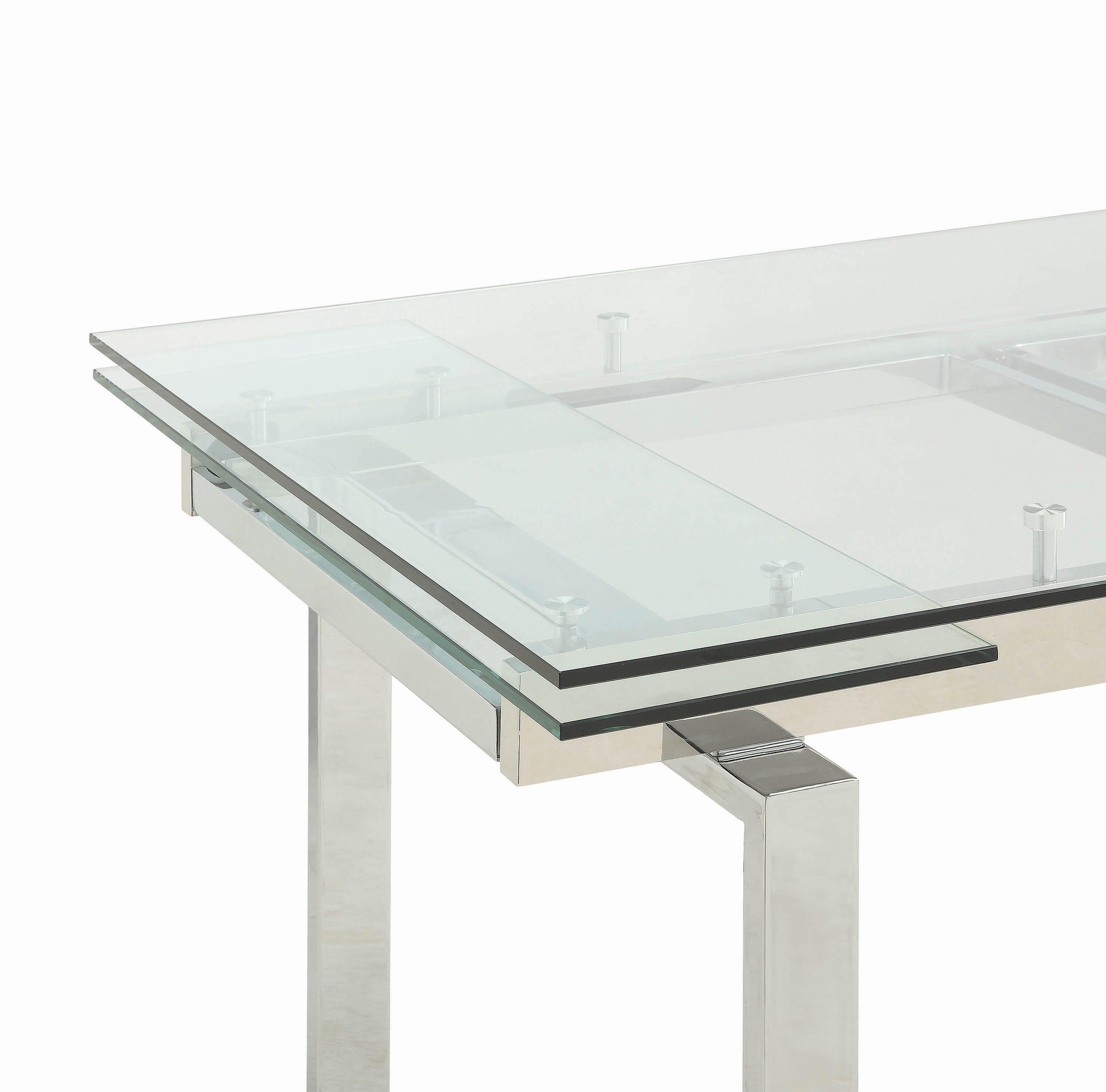 Modern Dining Table Wexford 106281 in Gray, Silver 