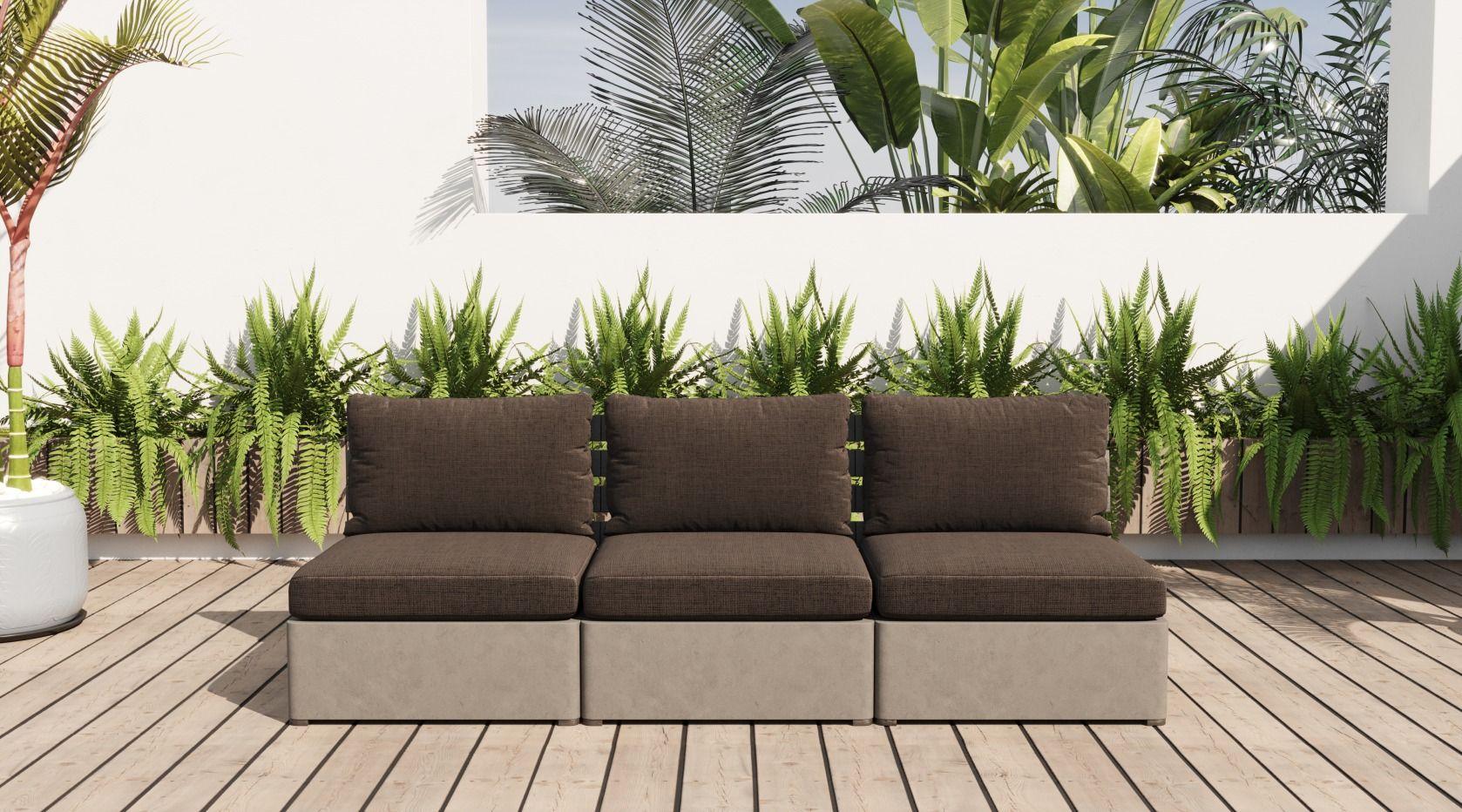 VIG Furniture Renava Garza Outdoor Modular Sectional 3PCS VGLBMODUSET-2 Outdoor Sectional