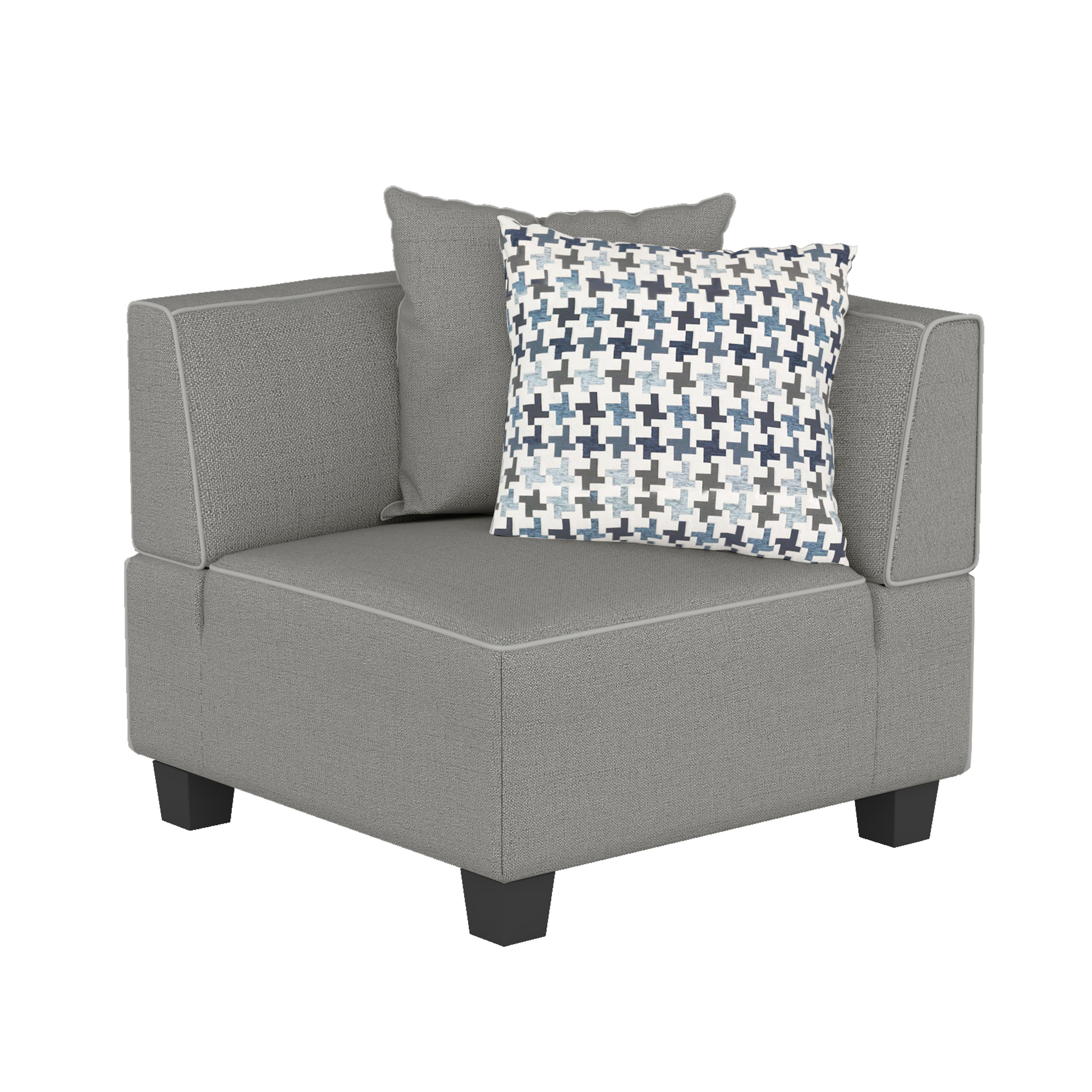 

    
Modern Gray Textured Corner Seat Homelegance 9357GY-CR Jayne
