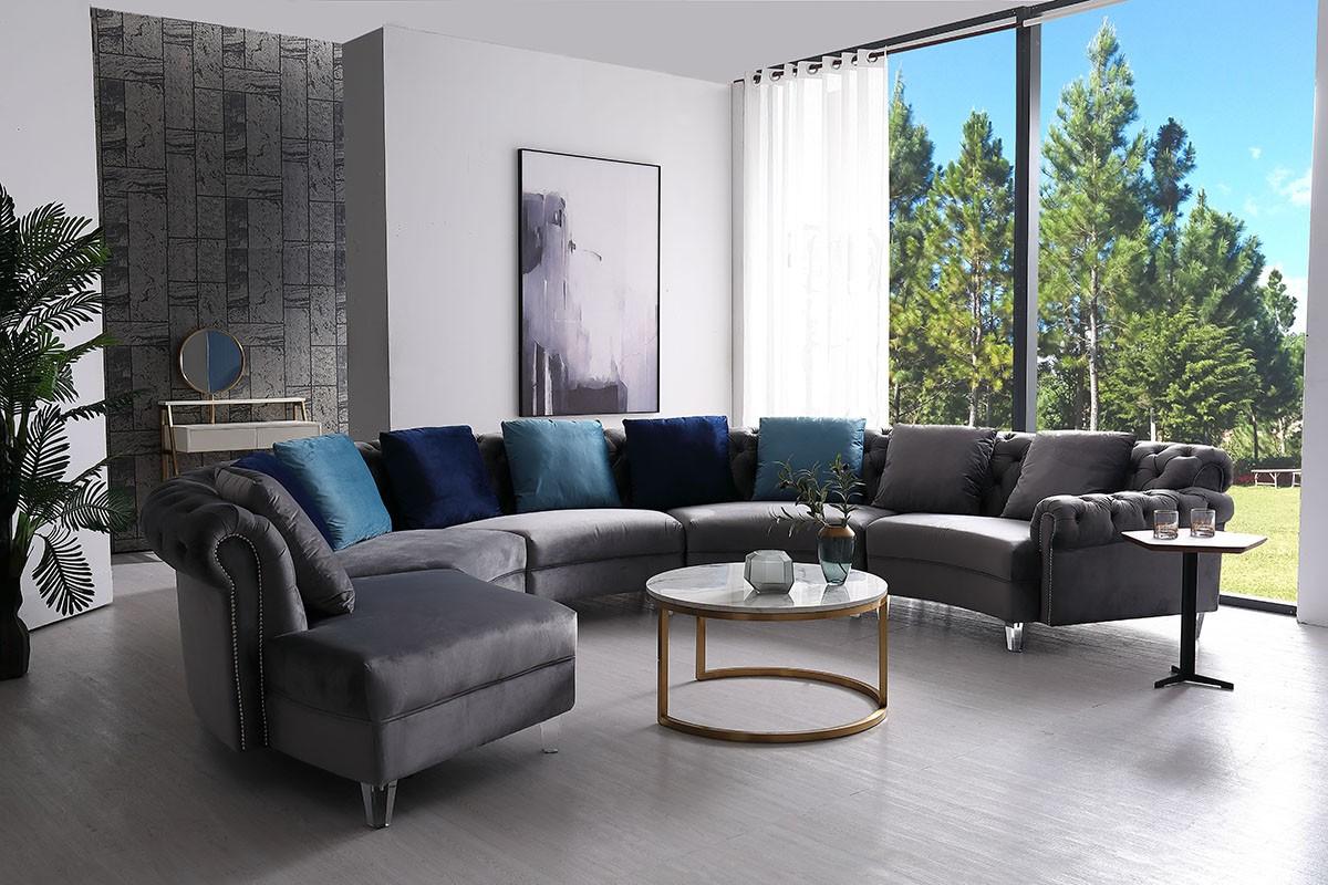 

    
VIG Furniture Darla Sectional Sofa Gray VG2T1124-5P-GRY
