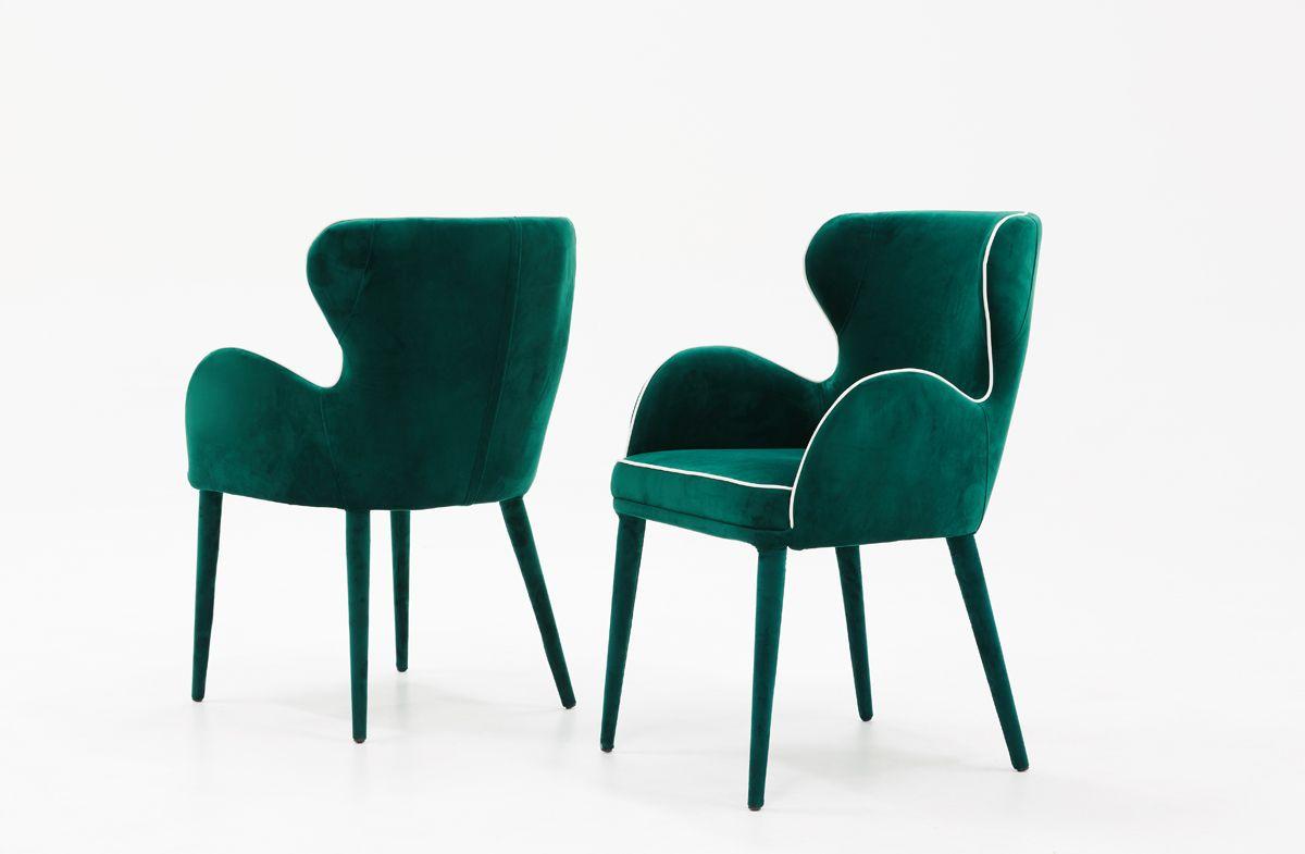 

    
Modern Green Fabric Dining Chair by VIG Modrest Tigard
