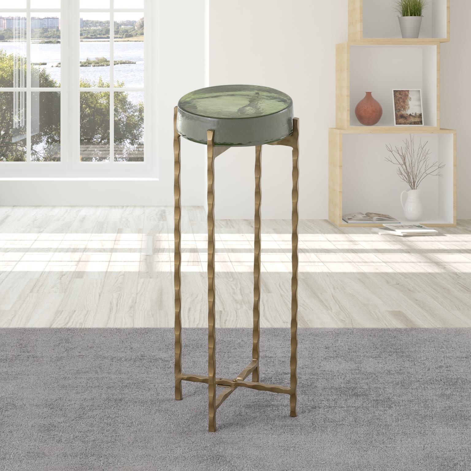

    
Modern Green Glass Drink Table Albany Living T703-9
