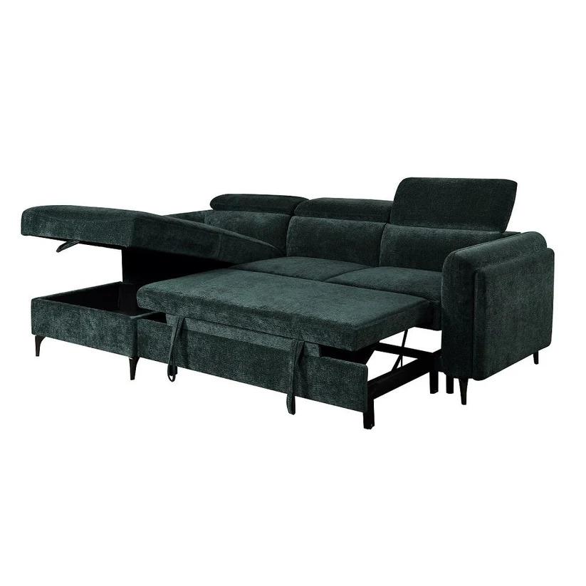 

    
Acme Furniture Zadok Sectional Sofa LV03180 Sectional Sofa Green LV03180
