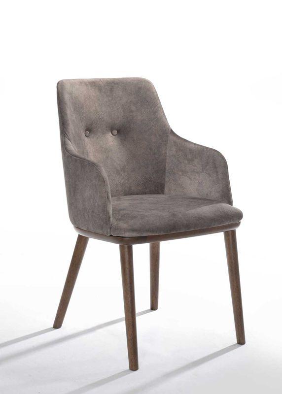 Contemporary, Modern Dining Chair Set Theresa VGMAMI-775-GRY-2pcs in Gray Fabric