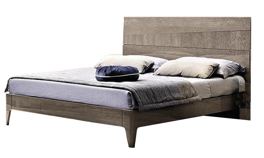 

    
Modern High Gloss Grey Finish King Size Bed Made in Italy ESF Tekno
