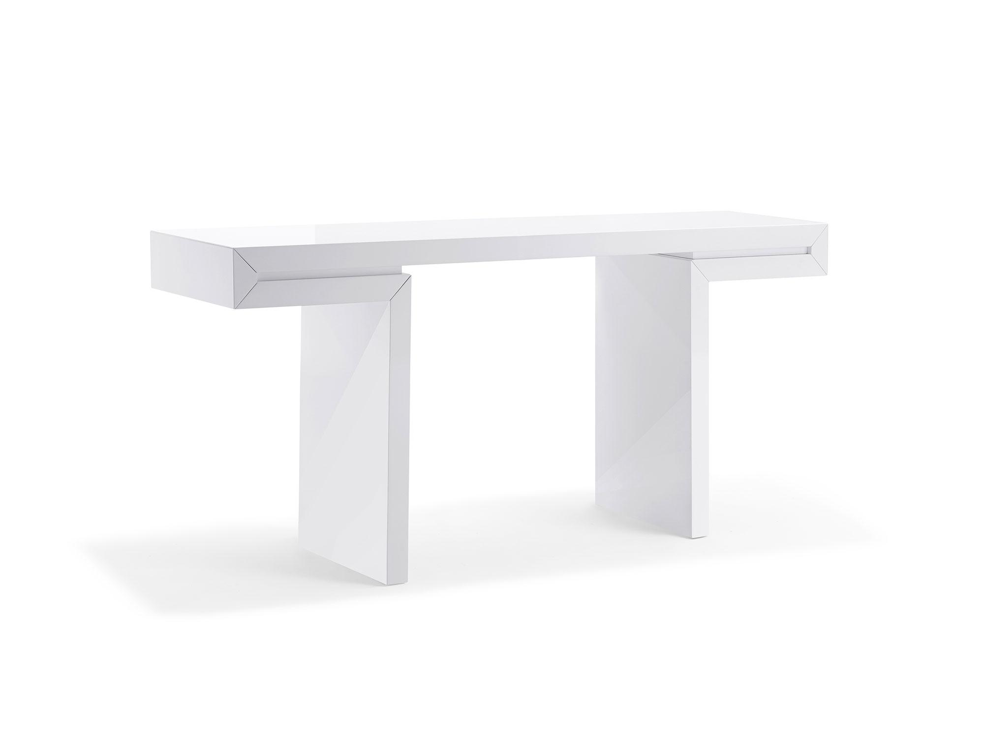 Modern Console Table CO1408-WHT Delaney CO1408-WHT in White 