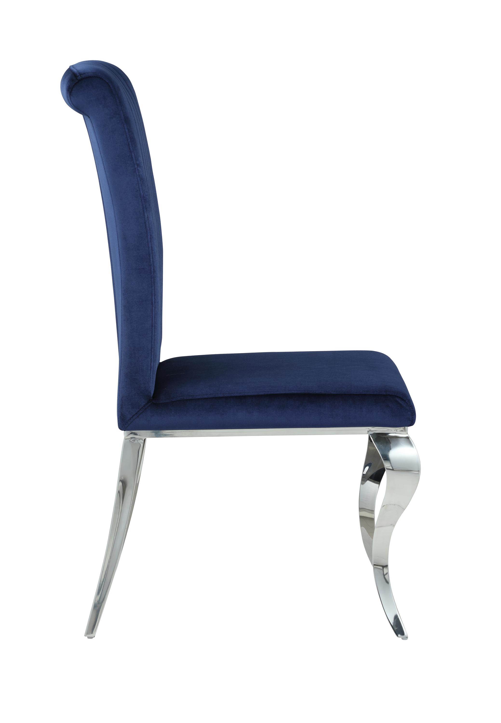 

    
Coaster 105077 Carone Side Chair Set Blue 105077
