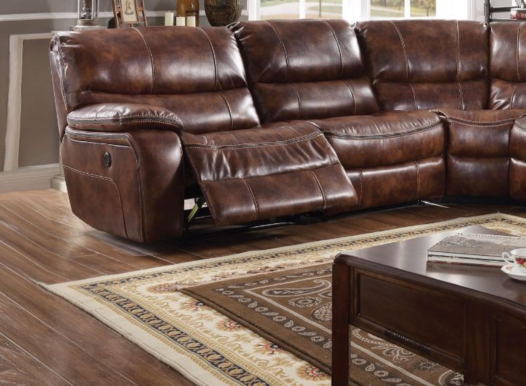 

    
Acme Furniture Brax Reclining Sectional Sofa 52070-SS Sectional Recliner Brown 52070-SS
