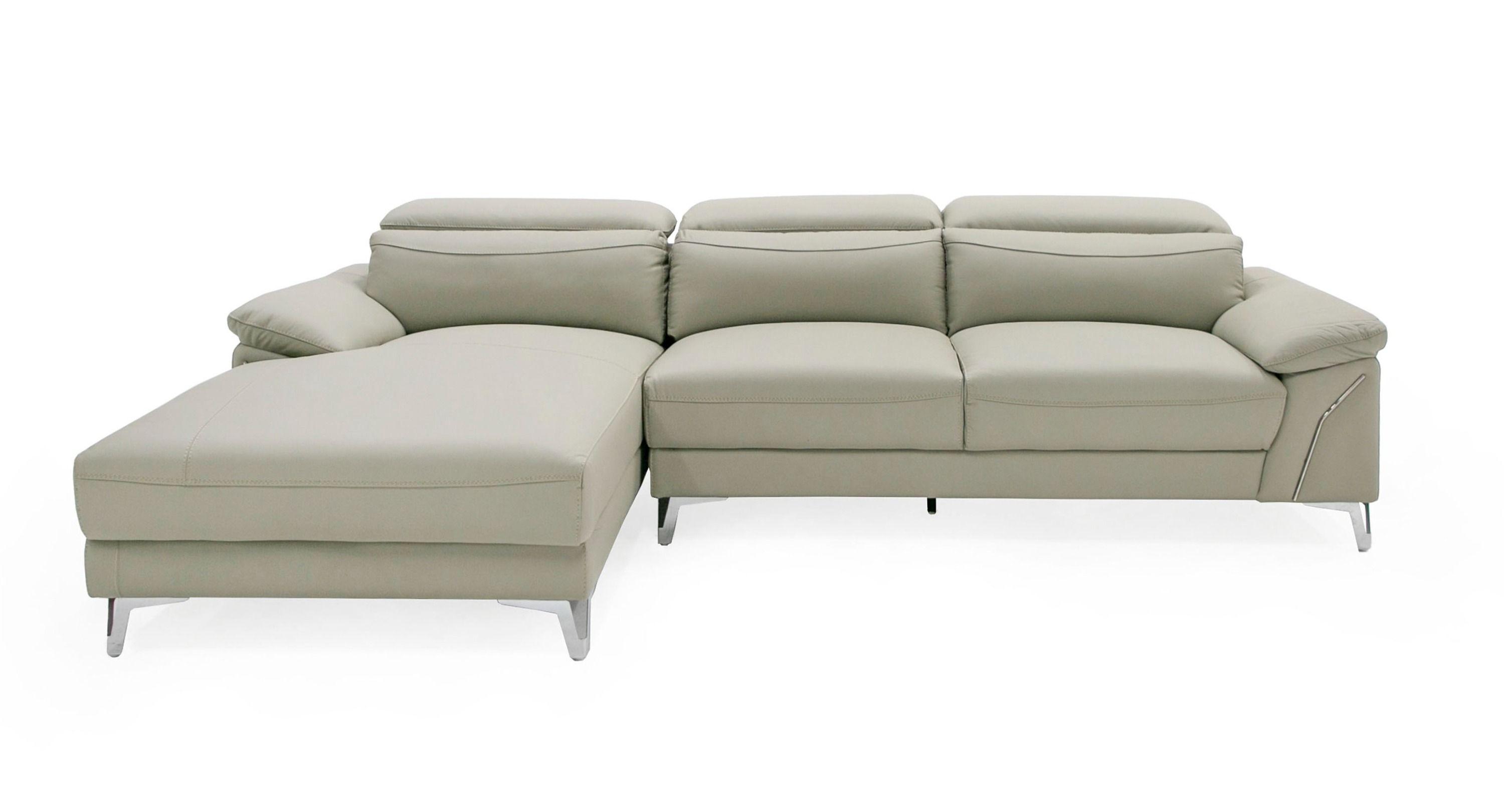

        
VIG Furniture Divani Casa Sura Sectional Sofa VGBNS-1812-LTGRY-LAF-SS Sectional Sofa Light Grey Half Genuine Leather 63545465498798
