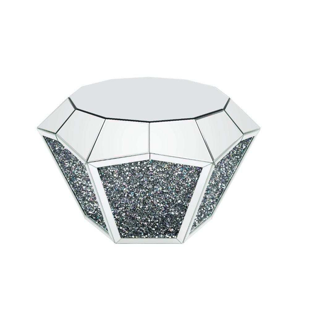 

    
Modern Mirrored & Faux Diamonds Coffee Table by Acme Noralie 88005
