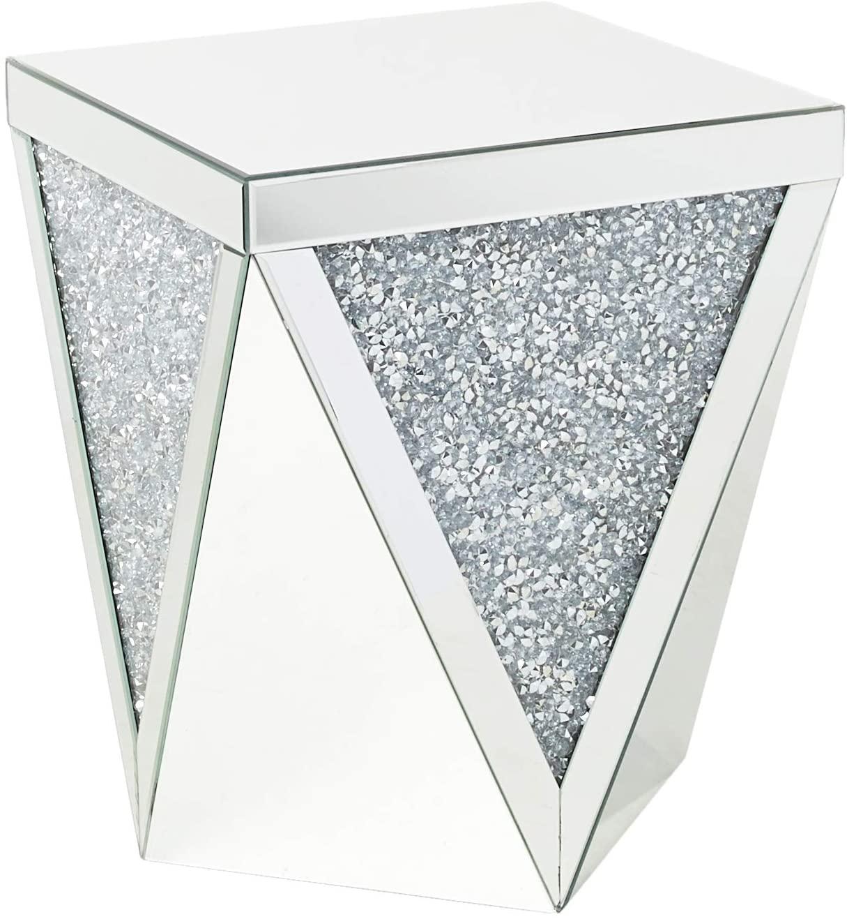 Modern End Table Noralie 82772 in Mirrored 