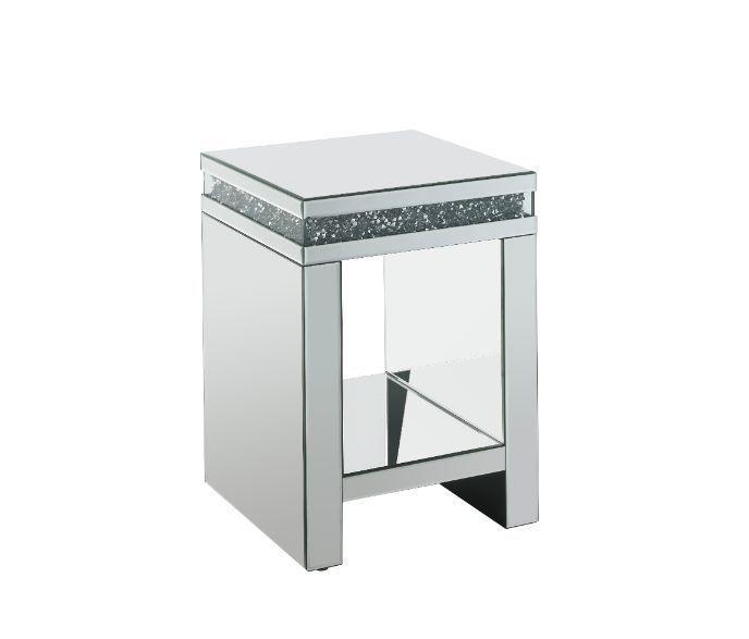 Modern End Table Noralie 84717 in Mirrored 