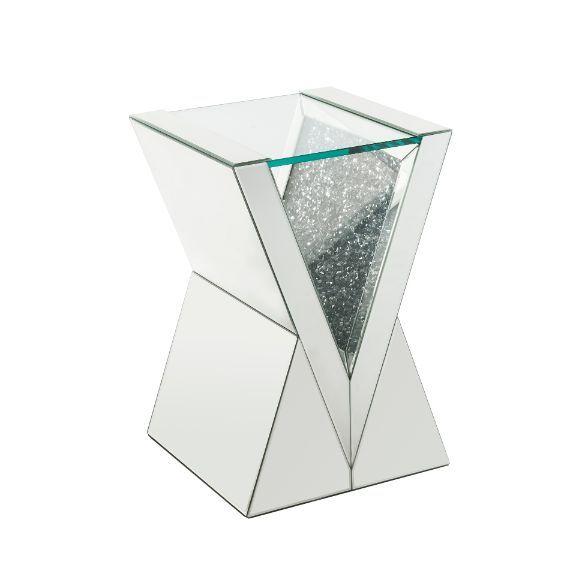 Modern End Table Noralie 84727 in Mirrored 