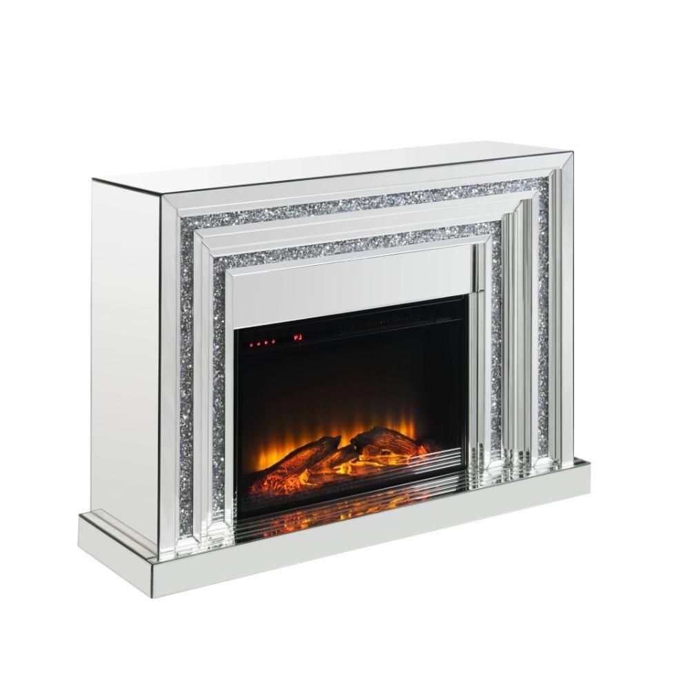 Modern Fireplace Noralie 90523 in Mirrored 