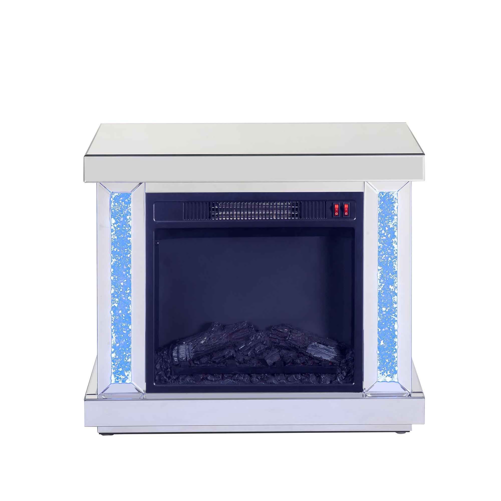

    
Acme Furniture Noralie Fireplace Mirrored 90864
