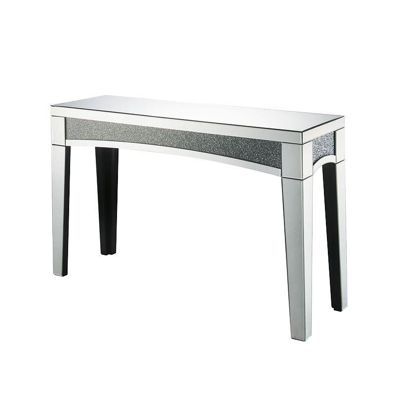 

    
Modern Mirrored & Faux Stones Console Table by Acme Nowles 84678
