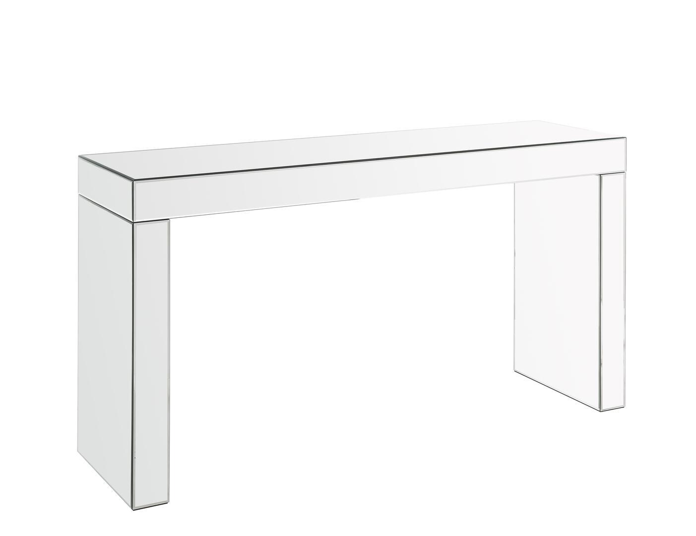Modern, Simple Writing Desk Noralie 90674 in Glass, Mirrored, Clear 